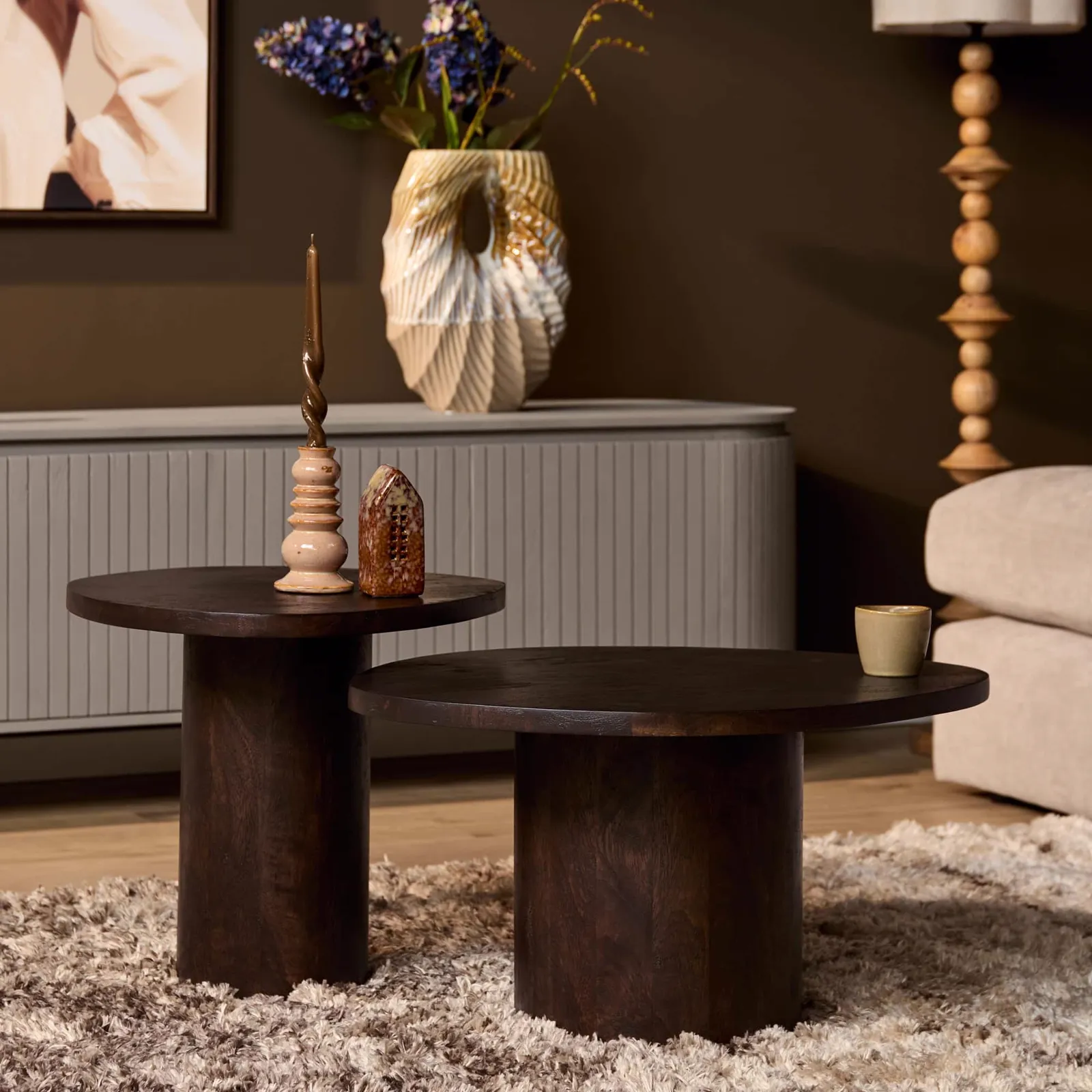 Salontafel Mirre | Brown | Set van 2 - Starfurn