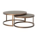 Salontafel Bloomville brass shagreen (Set of 2) - Richmond Interiors