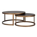 Salontafel Blackbone Brass black rustic (Set of 2) - Richmond Interiors
