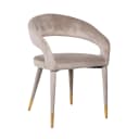 Eetkamerstoel Gia khaki velvet fire retardant - Richmond Interiors