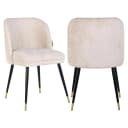 Eetkamerstoel Alicia FR white chenille fire retardant - Richmond Interiors