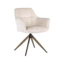 Eetkamerstoel Aline FR white chenille swivel fire retardant - Richmond Interiors