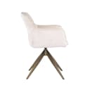 Eetkamerstoel Aline FR white chenille swivel fire retardant - Richmond Interiors