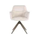 Eetkamerstoel Aline FR white chenille swivel fire retardant - Richmond Interiors
