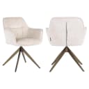 Eetkamerstoel Aline FR white chenille swivel fire retardant - Richmond Interiors