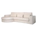Bank Felix white chenille 2,5-seater + lounge round left - Richmond Interiors