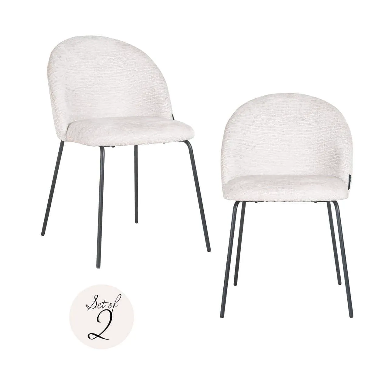 Eetkamerstoel Alyssa cream fusion (Set of 2) - Richmond Interiors