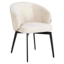 Eetkamerstoel Amphara FR white chenille fire retardant - Richmond Interiors