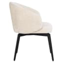 Eetkamerstoel Amphara FR white chenille fire retardant - Richmond Interiors
