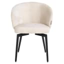 Eetkamerstoel Amphara FR white chenille fire retardant - Richmond Interiors