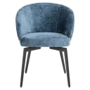 Eetkamerstoel Amphara blue chenille fire retardant - Richmond Interiors
