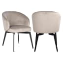 Eetkamerstoel Amphara khaki velvet fire retardant - Richmond Interiors