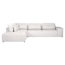 Bank Lund cream fusion 3-seater + ottoman left - Richmond Interiors