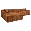 Bank Cube lovely cinnamon 3-seater + lounge left - Richmond Interiors