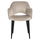Eetkamerstoel Giovanna trendy nature / khaki velvet fire retardant - Richmond Interiors