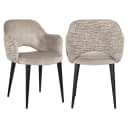 Eetkamerstoel Giovanna trendy nature / khaki velvet fire retardant - Richmond Interiors