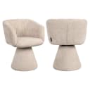 Eetkamerstoel Madeline cream unicorn swivel - Richmond Interiors
