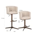 Barstoel Cheyenne biscotti swivel - Richmond Interiors