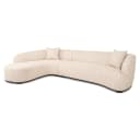 Bank Pandora beige angora lounge left - Richmond Interiors