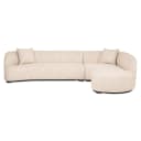 Bank Pandora beige angora lounge right - Richmond Interiors