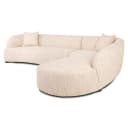 Bank Pandora beige angora lounge right - Richmond Interiors