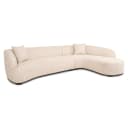 Bank Pandora beige angora lounge right - Richmond Interiors