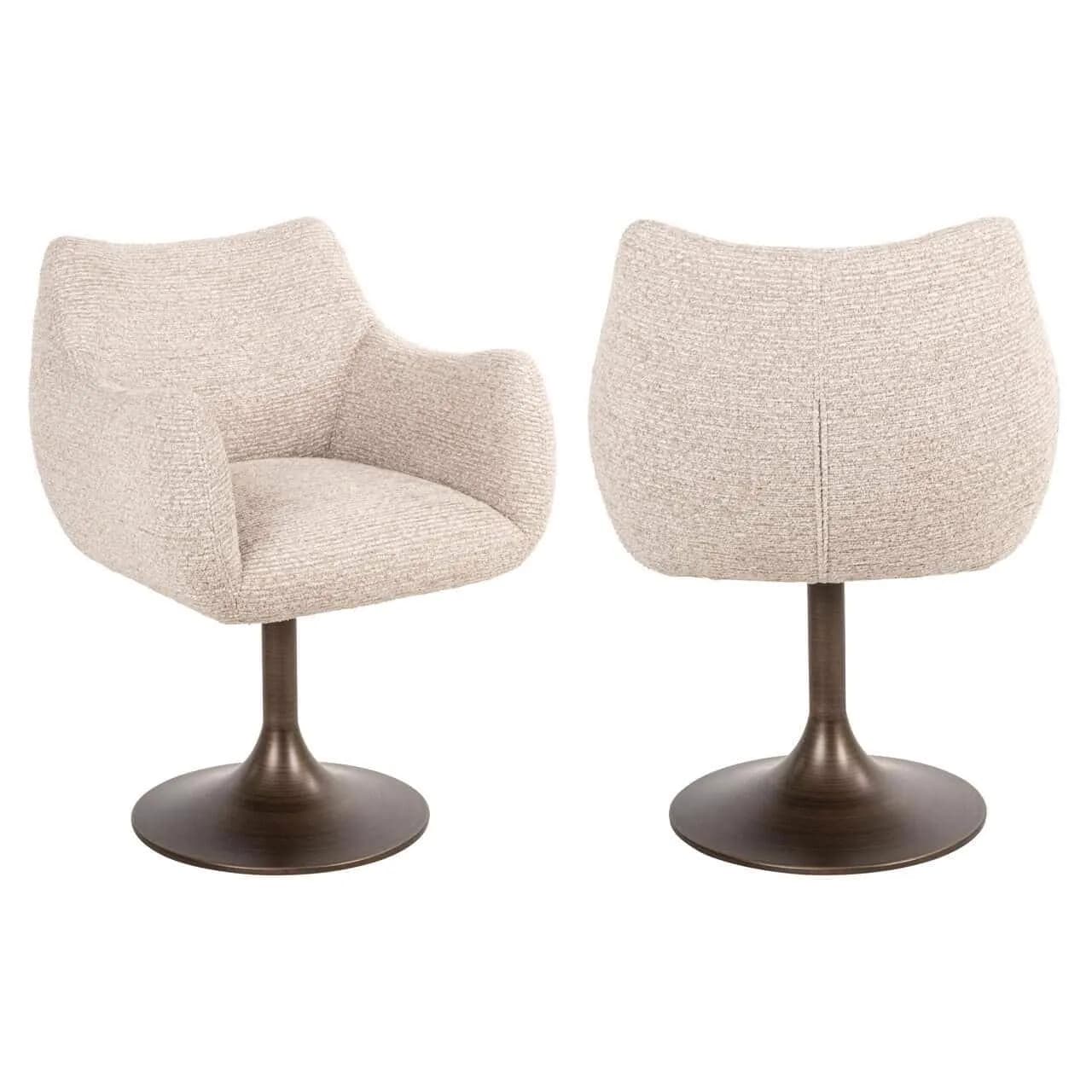 Eetkamerstoel Aldo natural linear swivel - Richmond Interiors