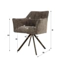 Armstoel Raster Hoven taupe-bruin