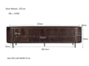 TV Meubel Noor Walnut 210cm - Livingfurn