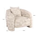Lounge stoel Tuscany beige graffic - Richmond Interiors