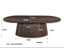 Salontafel Salvator Walnut Oval 120 - Livingfurn
