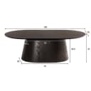 Salontafel Novero Espresso Oval 120cm - Livingfurn