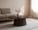 Salontafel Novero Espresso Oval 120cm - Livingfurn
