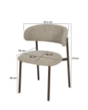 Eetkamerstoel Micah Hush Walnut - Livingfurn
