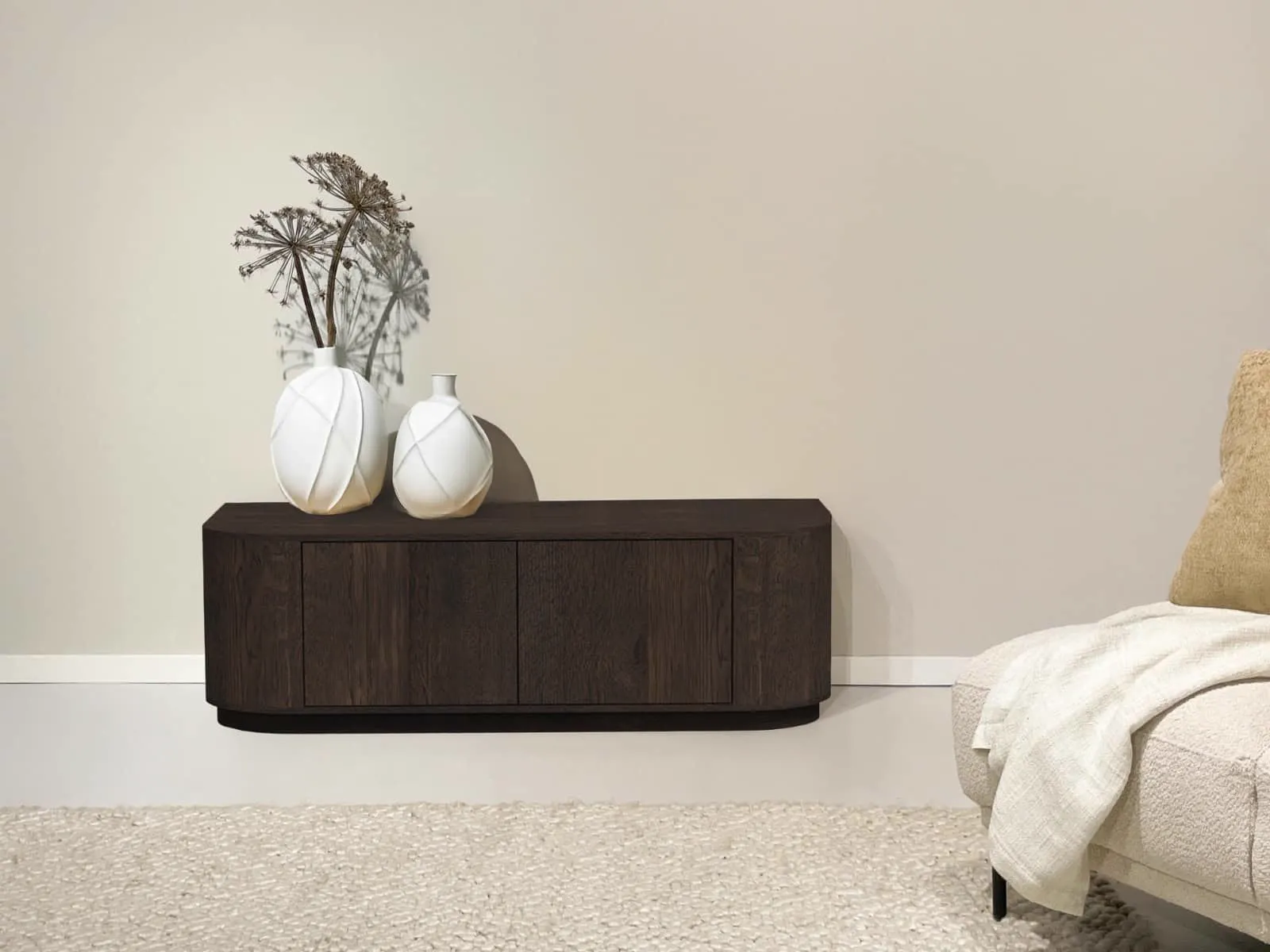 TV meubel Novero Espresso 140cm - Livingfurn