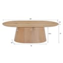 Salontafel Novero ovaal 120cm - Livingfurn