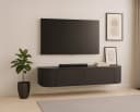 TV meubel Novero Espresso Zwevend 140cm - Livingfurn