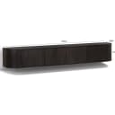 TV Meubel Novero Espresso Zwevend 220cm - Livingfurn