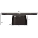 Eettafel Novero Espresso 280cm - Livingfurn