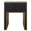 Nachtkastje Bloomville brass shagreen incl. glass top - Richmond Interiors