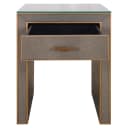 Nachtkastje Bloomville brass shagreen incl. glass top - Richmond Interiors