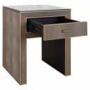 Nachtkastje Bloomville brass shagreen incl. glass top - Richmond Interiors