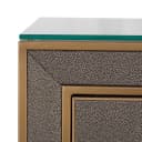 Nachtkastje Bloomville brass shagreen incl. glass top - Richmond Interiors