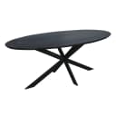 Eiken eettafel Ferris | Ovaal 210 cm | Zwart - Starfurn