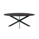 Eiken eettafel Ferris | Ovaal 180 cm | Zwart - Starfurn