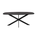 Eiken eettafel Ferris | Deens Ovaal 180 cm | Zwart - Starfurn