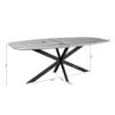 Eiken eettafel Ferris | Deens Ovaal 180 cm | Zwart - Starfurn