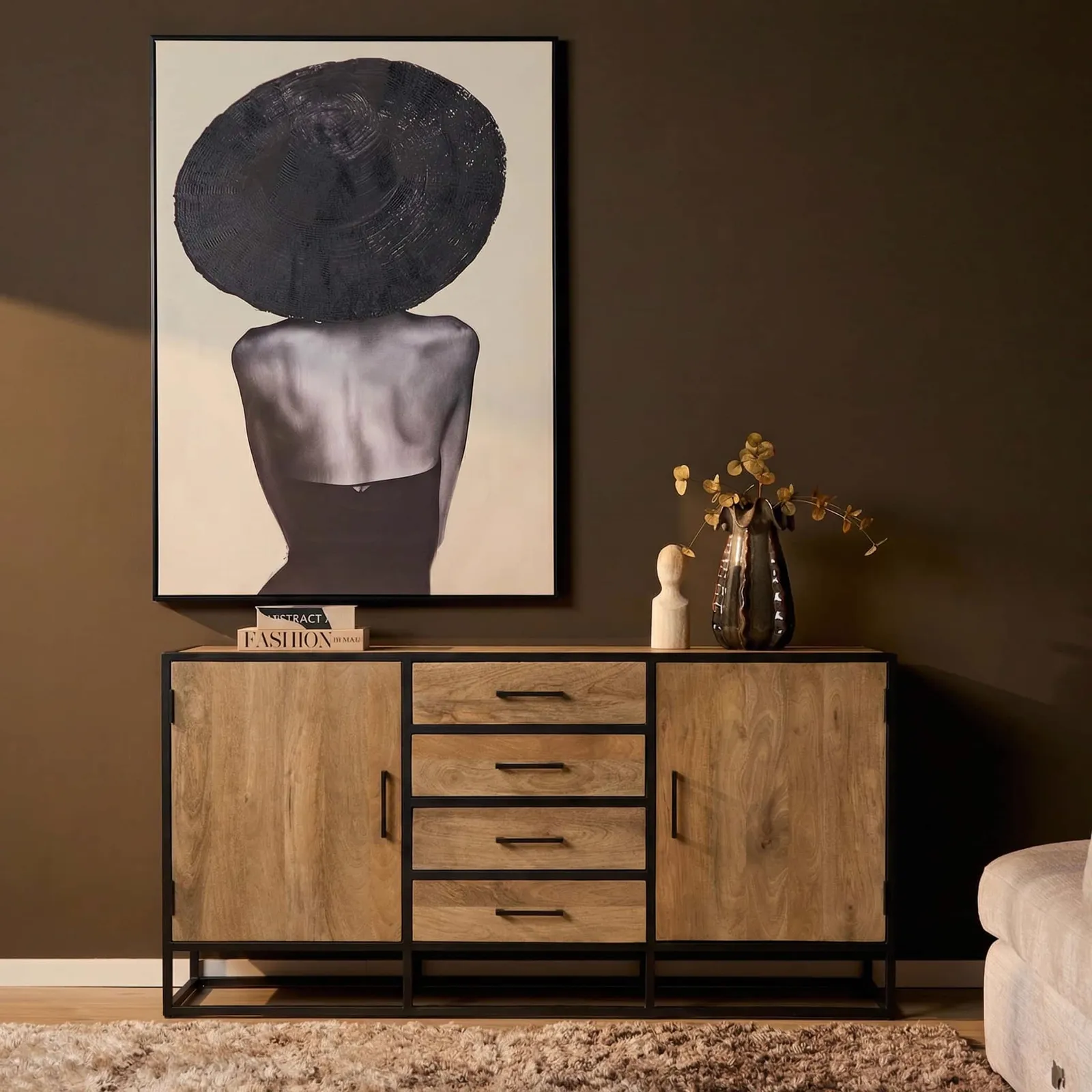 Dressoir Dakota Naturel Mangohout 165 cm - Starfurn
