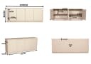 Dressoir Brussel Zand Mangohout 200 cm - Starfurn