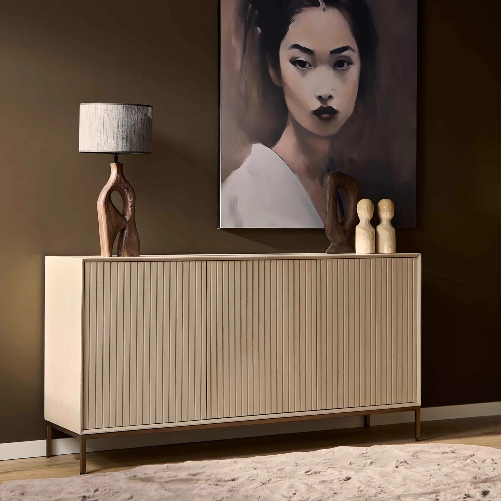 Dressoir Madison Zand Mangohout 165 cm - Starfurn